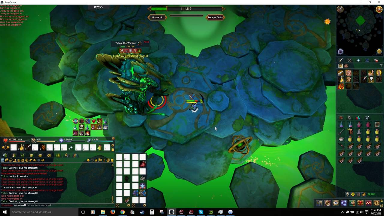 Killing Telos with melee with 501% enrage + Warden title