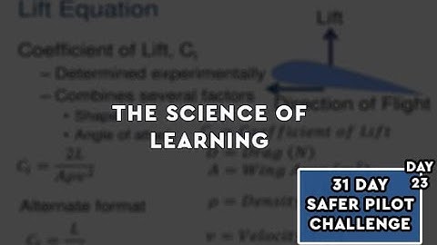 The Science of Learning To Fly -  SPC Day 23