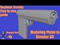 Modeling a Pistol in Blender 3D | Beginner Friendly | Step by Step Guide