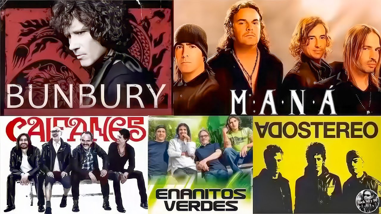 MIX Rock En Español 80 y 90 Mana, Enrique Bunbury, Enanitos Verdes, Caifanes, Hombres G, Soda Stereo