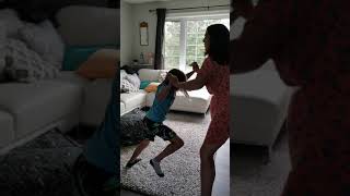 Push pull game to increase proprioception in rambunctious kids!