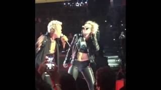 Miley Cryus \& Billy Idol Rebel Yell in iHeartRadio Festival 2016
