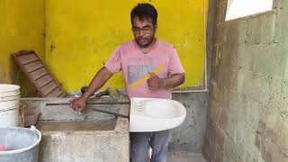 Lavabo Sin Soportes ,Solo Con Varillas.