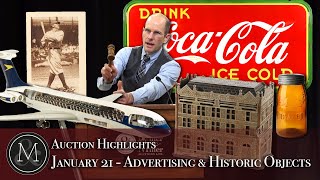 Top 5 Auction Highlights | Advertising & Historic Objects |  January 21, 2023 | Miller & Miller