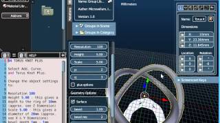Blender FluidDesigner - 04 Torus Knot Plus Jewellery Projects Rings