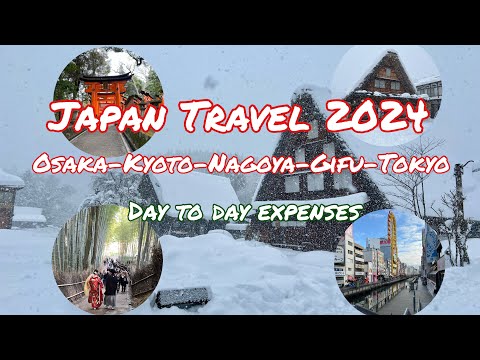 Japan Travel 2024 | Osaka-Kyoto-Nagoya-Gifu-Tokyo | Day to day expenses