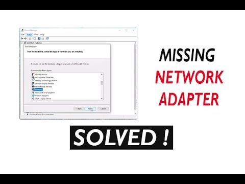 ✅ How to FIX Missing Network Adapter Problem in Windows 7 / 8.1 / 10 – SOLVED
