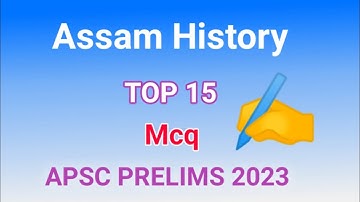 APSC prelims 2023 | Assam history | Important bodo assam history mcq for apsc prelims 2023 ✍️