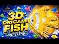 3D Origami Fish Tutorial for Beginners 🐟 Easy & Detailed