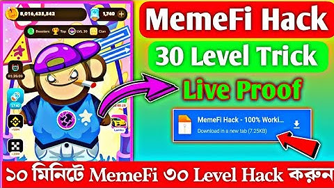 MemeFi Hack 2024 🔥 100% Working | Level 30 Cheat & Script | Unlimited Coin & Spins | Level Up Trick