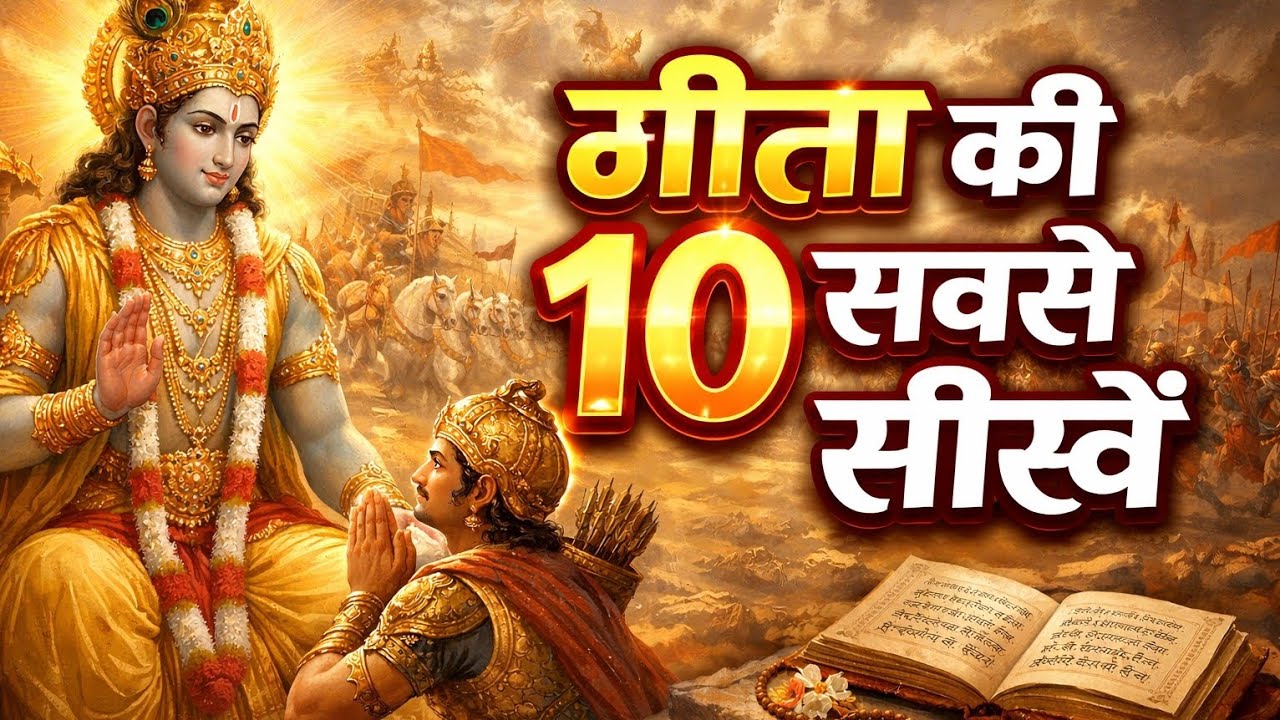 गीता की 10 सबसे बड़ी सीखें | Bhagavad Gita Life Lessons in Hindi | Krishna Gyan