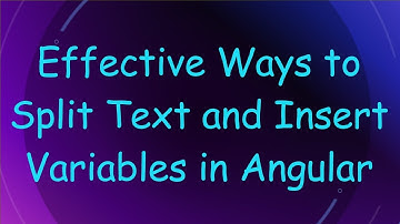 Effective Ways to Split Text and Insert Variables in Angular