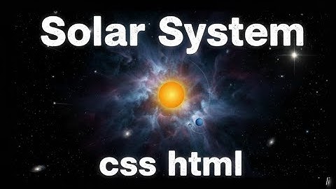 Solar System Animation |HTML CSS