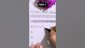 10 Basic Mandala Pattern ideas for beginners(part-1)💕#mandalapatternstutorials #ytshorts #tutorial