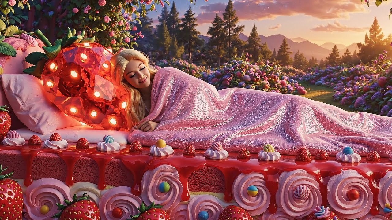 Strawberry Cake Bed ASMR 🍓 | Relaxing Fantasy ASMR for Sleep & Stress Relief