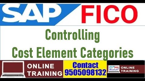 SAP FICO Batch -1|| Controlling || Cost Element Accounting|| Cost Element Categories||In English