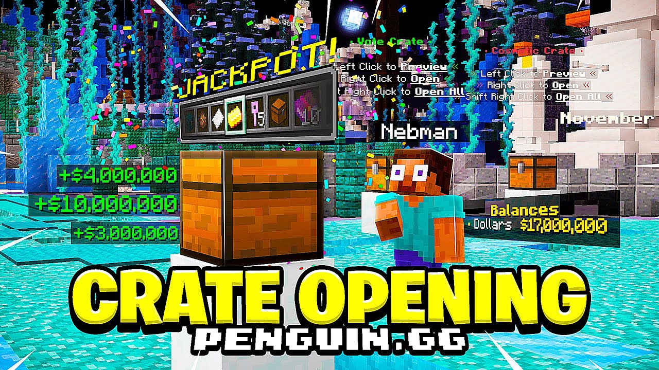 INSANE CRATE KEY OPENING LET'S PLAY PENGUIN.GG PART 7 NEB vs