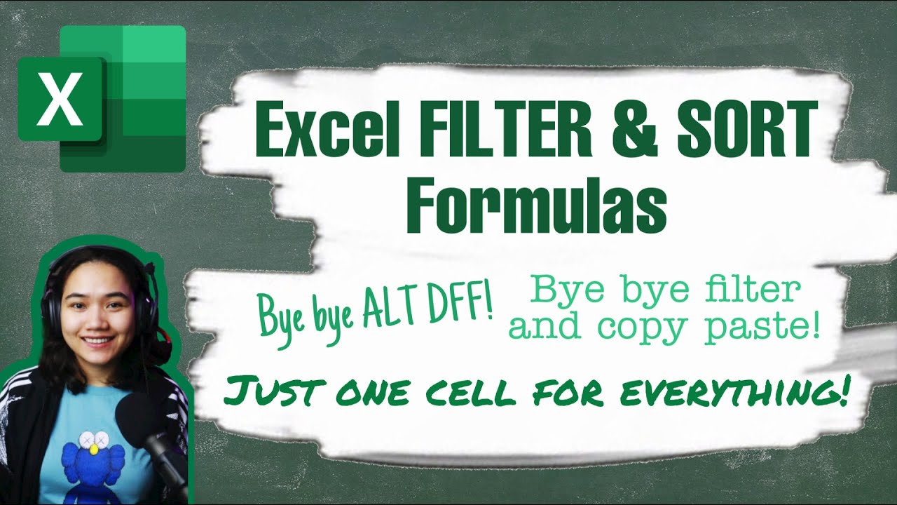 Excel Lesson: FILTER and SORT Formulas (Nalaos si Alt DFF bigla) - YouTube