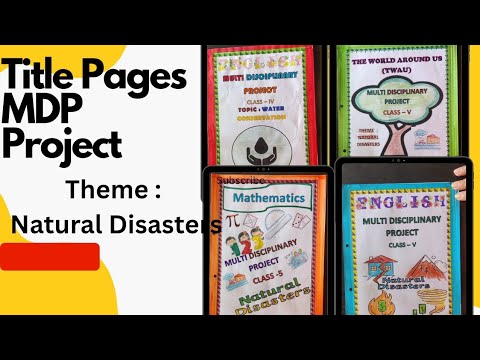 KVS MDP TITLE PAGES Theme :Natural disasters #mdp #thelearninggallery ...
