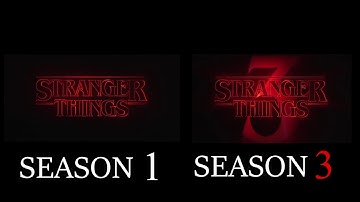 Stranger Things Seasons 1 & 3 Intro Side-By-Side Comparison