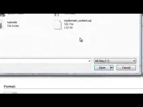 Importing MySQL databases and tables using phpMyAdmin - YouTube