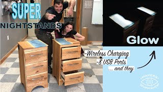 Building Glowing Resin River Nightstands