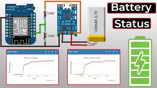 IoT Based Battery Charging/Discharging Status + Voltage Monitoring System with ESP8266