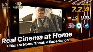 Real Cinema at Home 🔥 | 4K Laser + Dolby Atmos 7.2.4 | Ultimate Home Theatre Experience