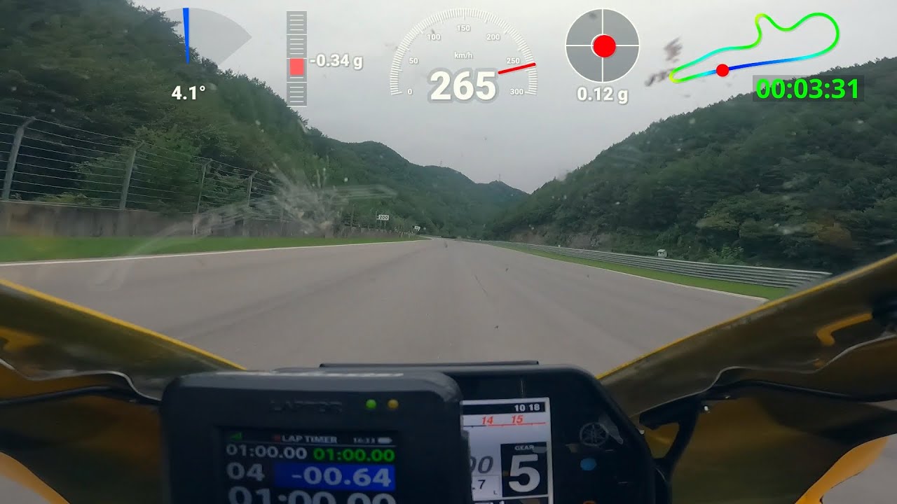 YZF-R1, 태백 서킷, 0:59.75 - YouTube