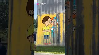 Softwashing Wall of Caillou and Rosie #shorts #tempoapp #goanimate #caillou