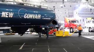 MasterMover TMS2000+ Electric Tug Moving a Semi Trailer