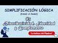Simplificacion Logica 3/8 - Distributividad, Identidad y Complemento