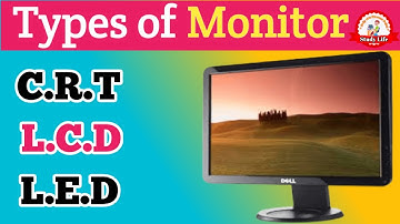 Types of Monitor || CRT || LED || LCD || full hindi tutorial bvideo....