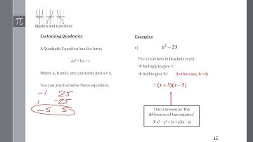 Video 5 - Algebra and Functions - Expanding and factorising pairs of brackets