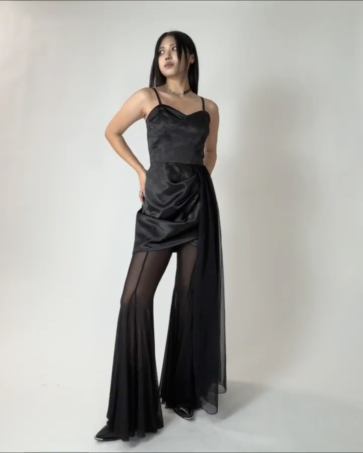 ITEM】Asymmetry drape satin camisole one piece (66841061) - YouTube