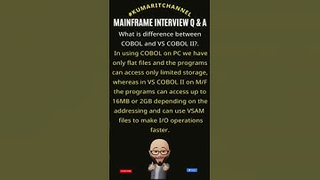 Mainframe Interview Q & A #kumaritchannel #ibm #mainframe #mainframeinterview