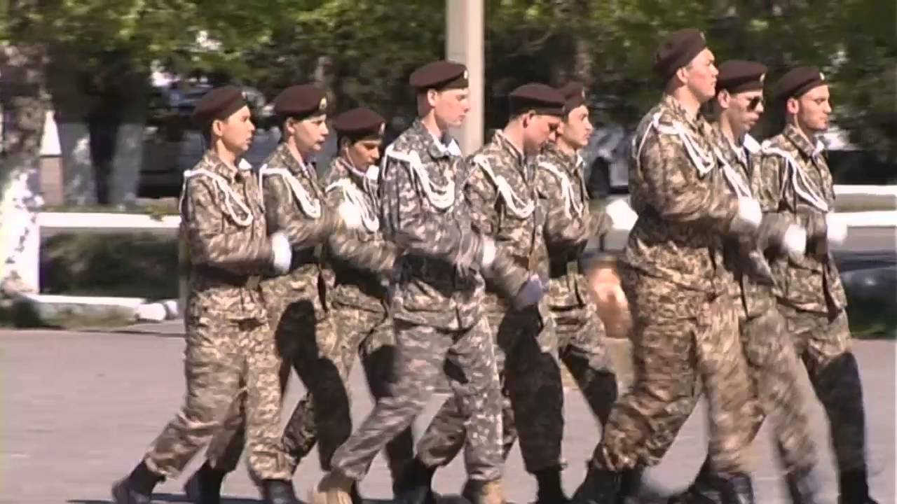 Смотр строевой песни в г.Акколь - YouTube