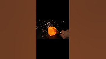 Molten Cube #asmr #glasscutting #mindtickle #experiment #ai #soundeffects #relaxing #soothing