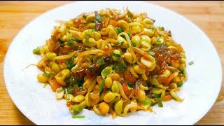 黄豆芽新吃法，饭店卖20一盘，自己做2块钱一大盘，出锅都爱吃