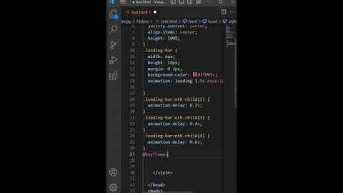 Animated loading bars || CSS loading animation || loading bar HTML CSS