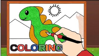 Drawing for Kids | dinosaur color fill game | Picture Coloring | cartoon tales and learning screenshot 5