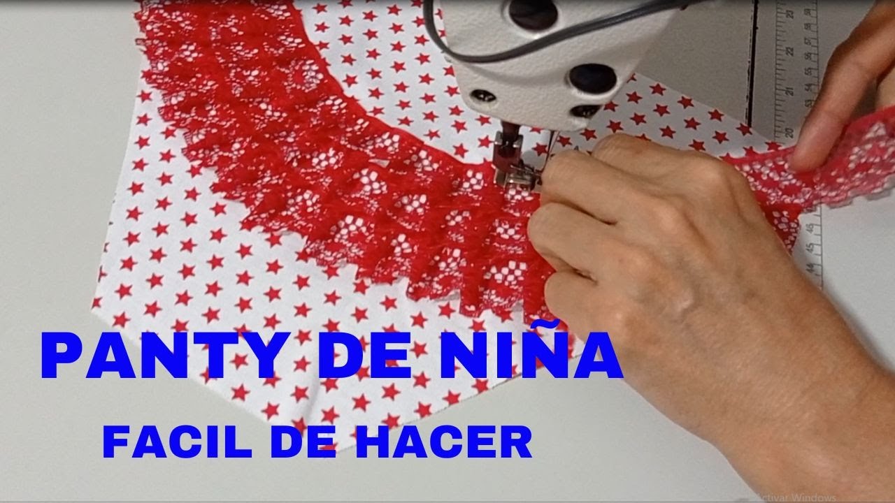 COMO HACER PANTY DE NIÑA CON ADORNO ,,FACILITO