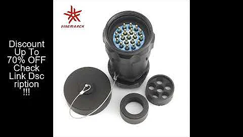 Socapex 19 Pin Male/Female Connector M40 19-28mm Cable Gland Gold-plated Brass Pins (Pre-installed)