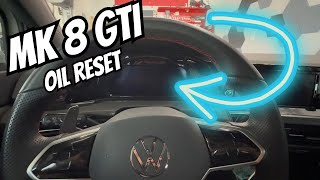 MK8 GTI and R oil service light reset 