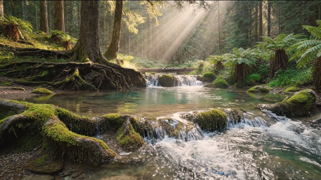 Calm River Water Sounds and Soft Birds Singing | Relaxing Forest ...