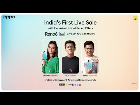 OPPO Reno6 5G | India's First Live Sale | 27th & 28th July