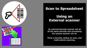External barcode scanner with Scan to Spreadsheet
