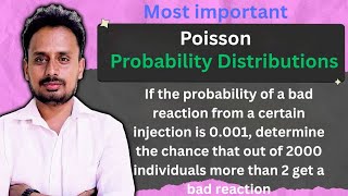 Poisson Distribution Example | Injection Reaction Out of 2000 People
