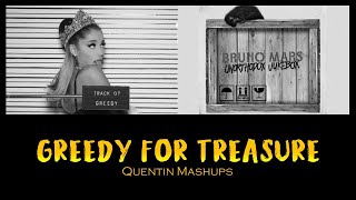 Ariana Grande & Bruno Mars - 'Greedy for Treasure' (Quentin Mashups) Lyric Video
