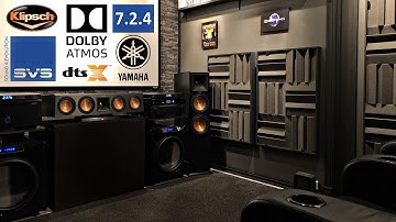 Dolby Atmos / DTS:X - 7.2.4 Klipsch and SVS Small Home Theater Room Tour